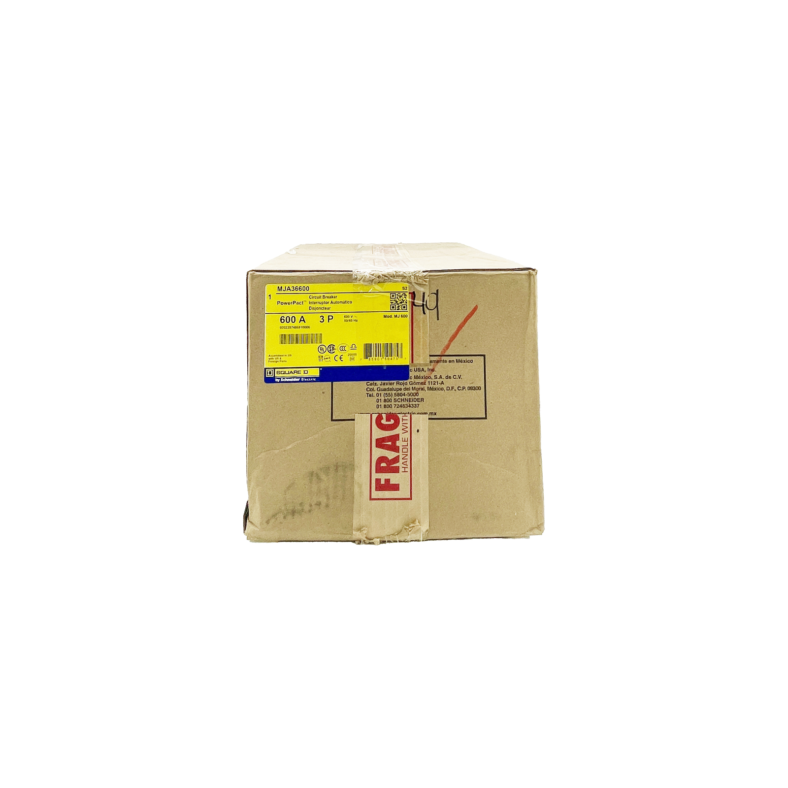 NIB – Square D – MJA36600 – Molded Case Circuit Breaker – 600A, 3-Phases, 600V