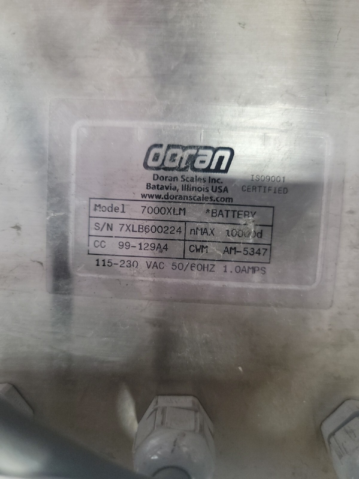Doran 7000XLM Weight Scale Indicator