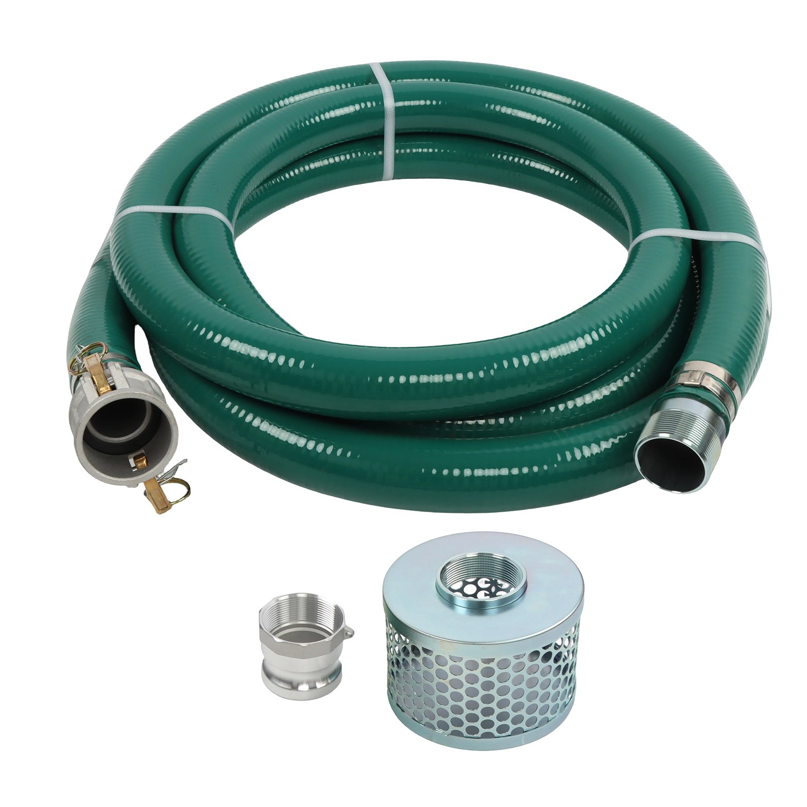 2 Inch Suction Hose Pump Kit for Water/Trash Pump Include 2″ X 20ft Hose