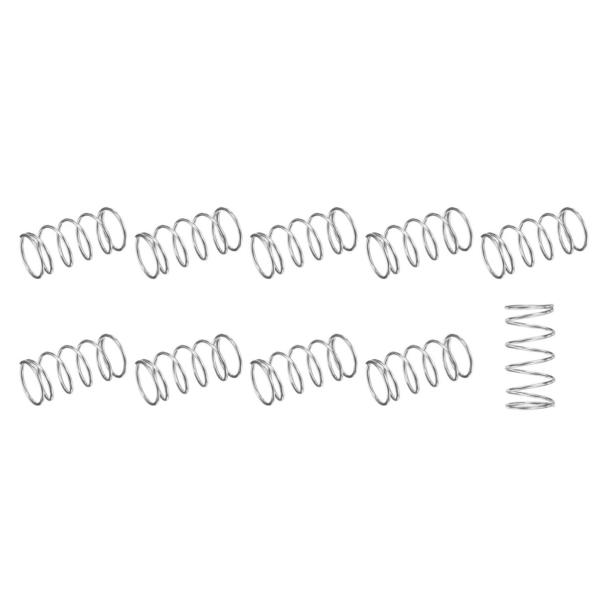 0.15mm Wire Dia 304 Stainles Steel Compression Spring Pressure Small Spring 10Pc