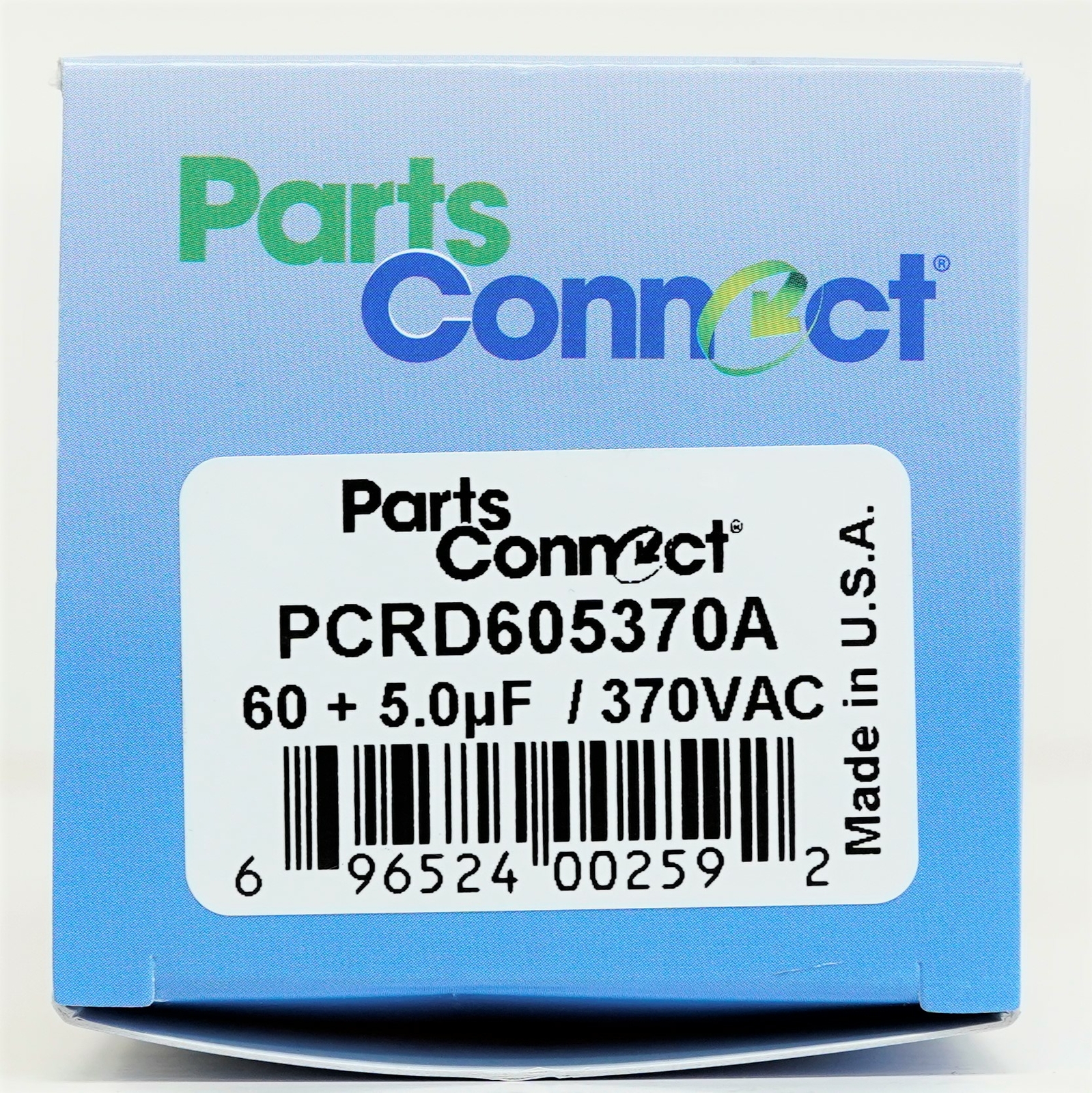USA Run Capacitor 60 + 5 mfd (uf) 370 Volt Dual Round American Made