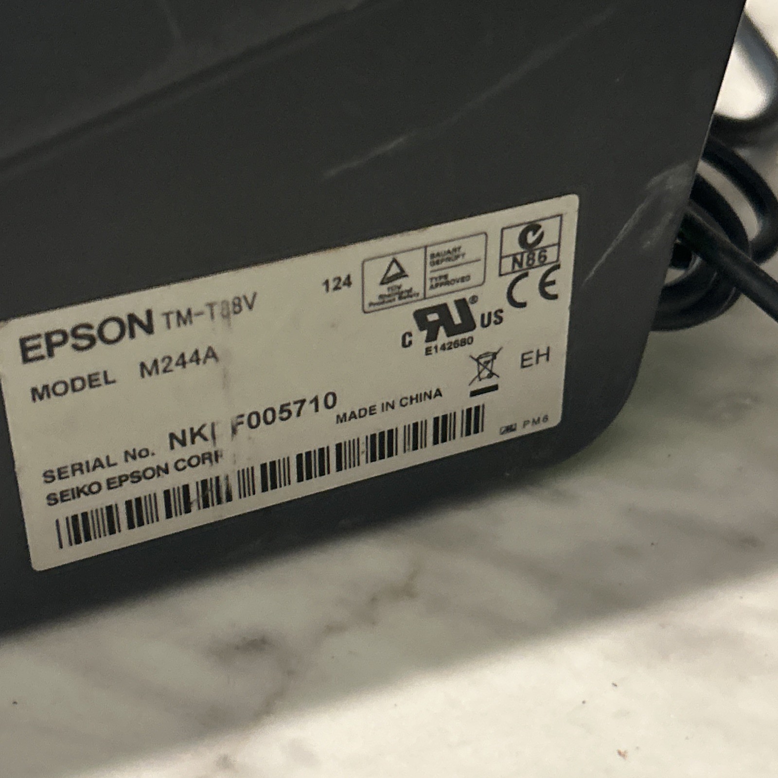 Lot Of 2: Micros Epson M244A TM-T88IV Thermal POS Receipt Printer Tested!