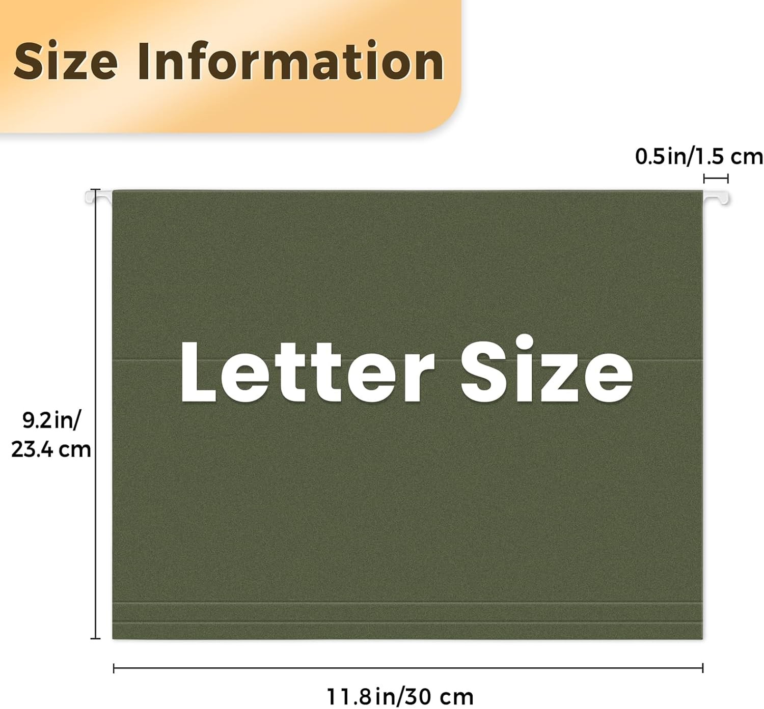 SUNEE Hanging File Folders, 6 Pack Letter Size Hanging File Folders with 1/5-Cut