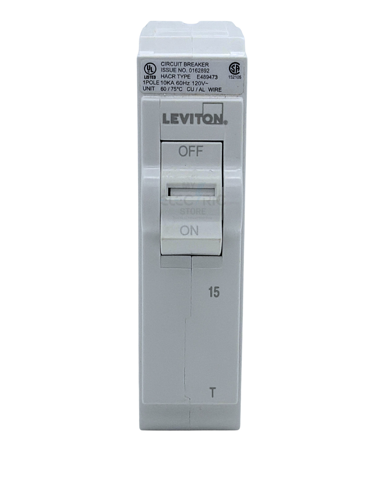 Leviton LB115-T 15A 1-Pole Plug-On Circuit Breaker Thermal Magnetic NEW
