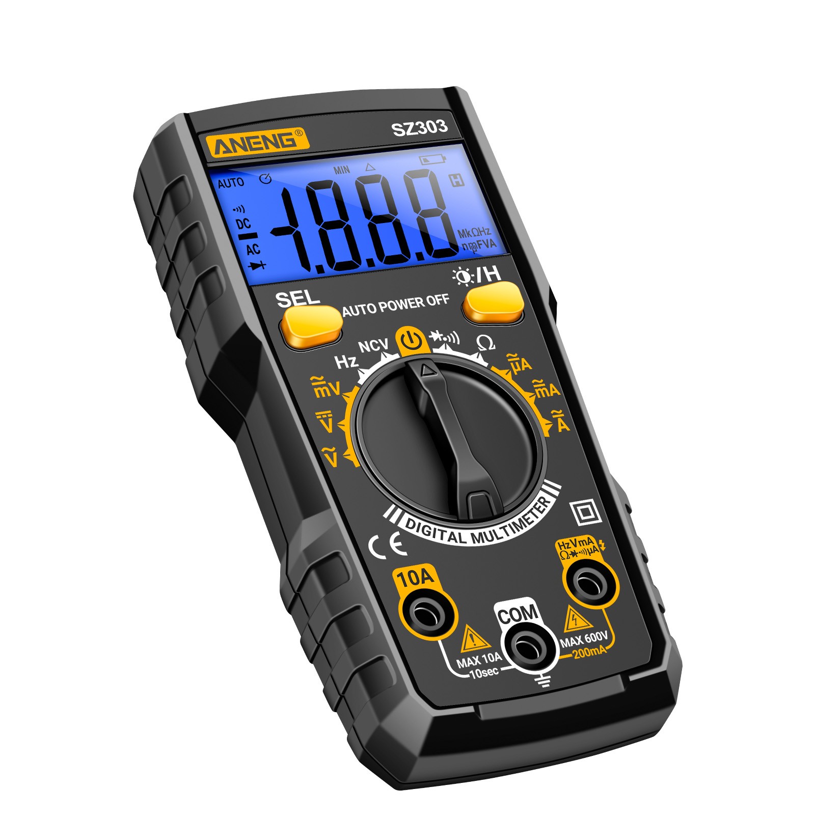 SZ303 Multimeter 1999 Count Digital AC/DC Voltage Current Resistance IUSO