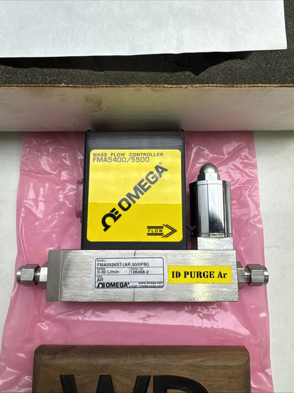 Omega Mass Flow Controller FMA5526ST AR Argon 0-30 L/min