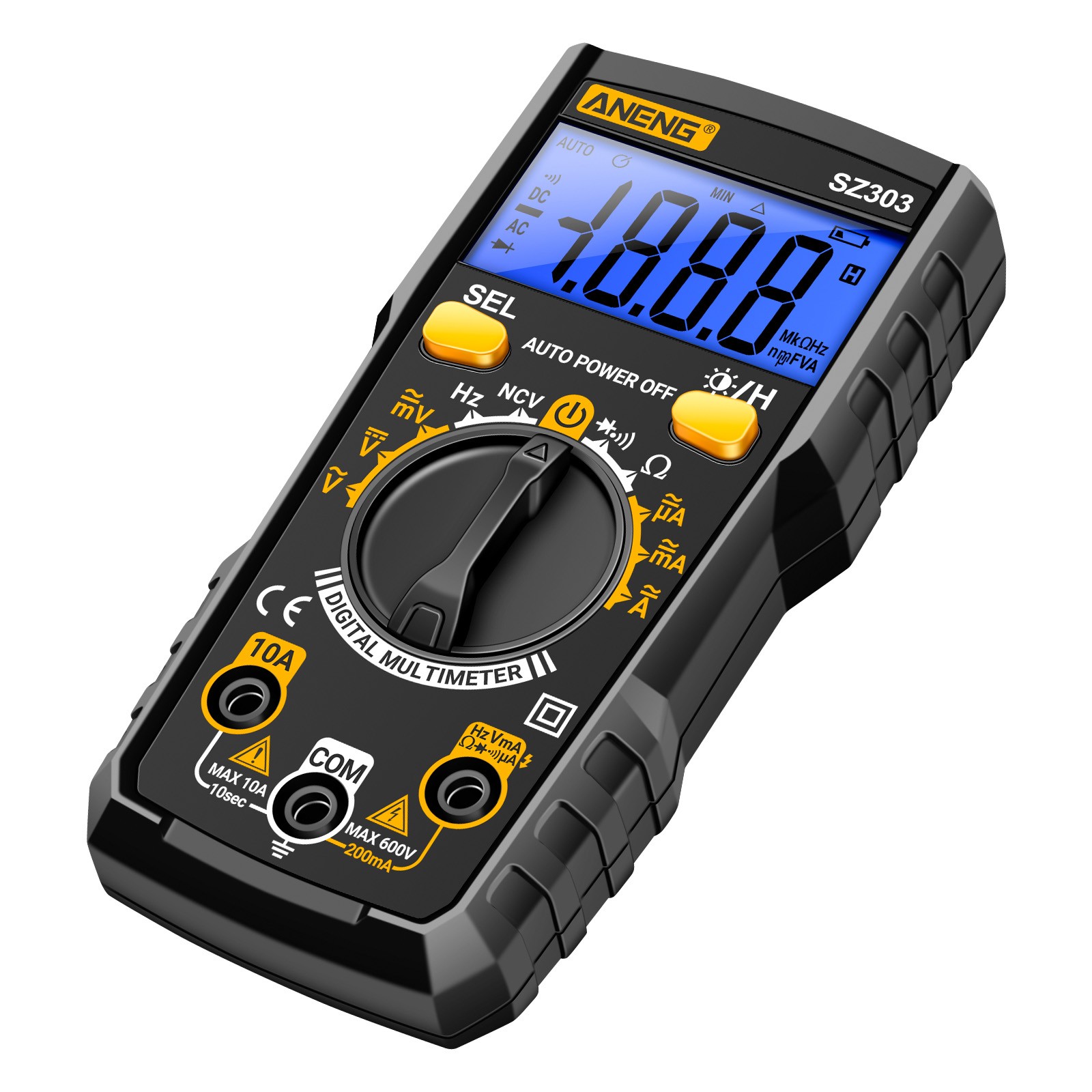 SZ303 Multimeter 1999 Count Digital AC/DC Voltage Current Resistance IUSO