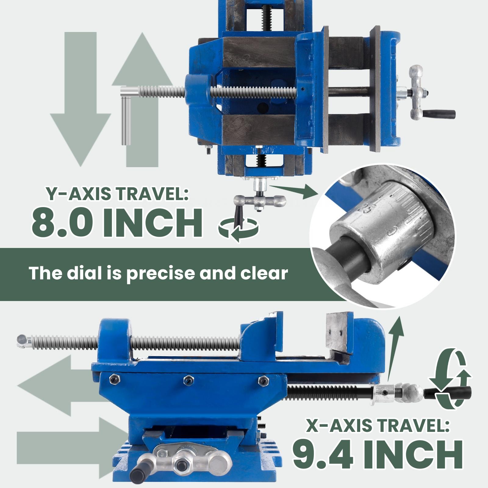 6″ 2-Way X-Y Cross Slide Drill Press Vise Heavy Duty Metal Milling Clamp NEW