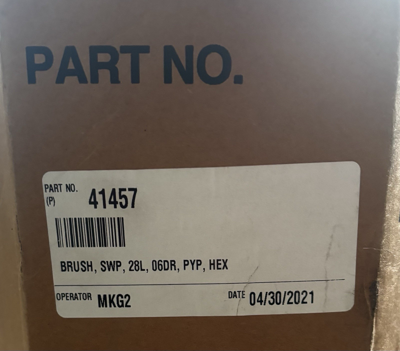 Tennant Floor Sweeper 28” Brush For Model 140 Walk Behind Sweeper 06DR PYP HEX