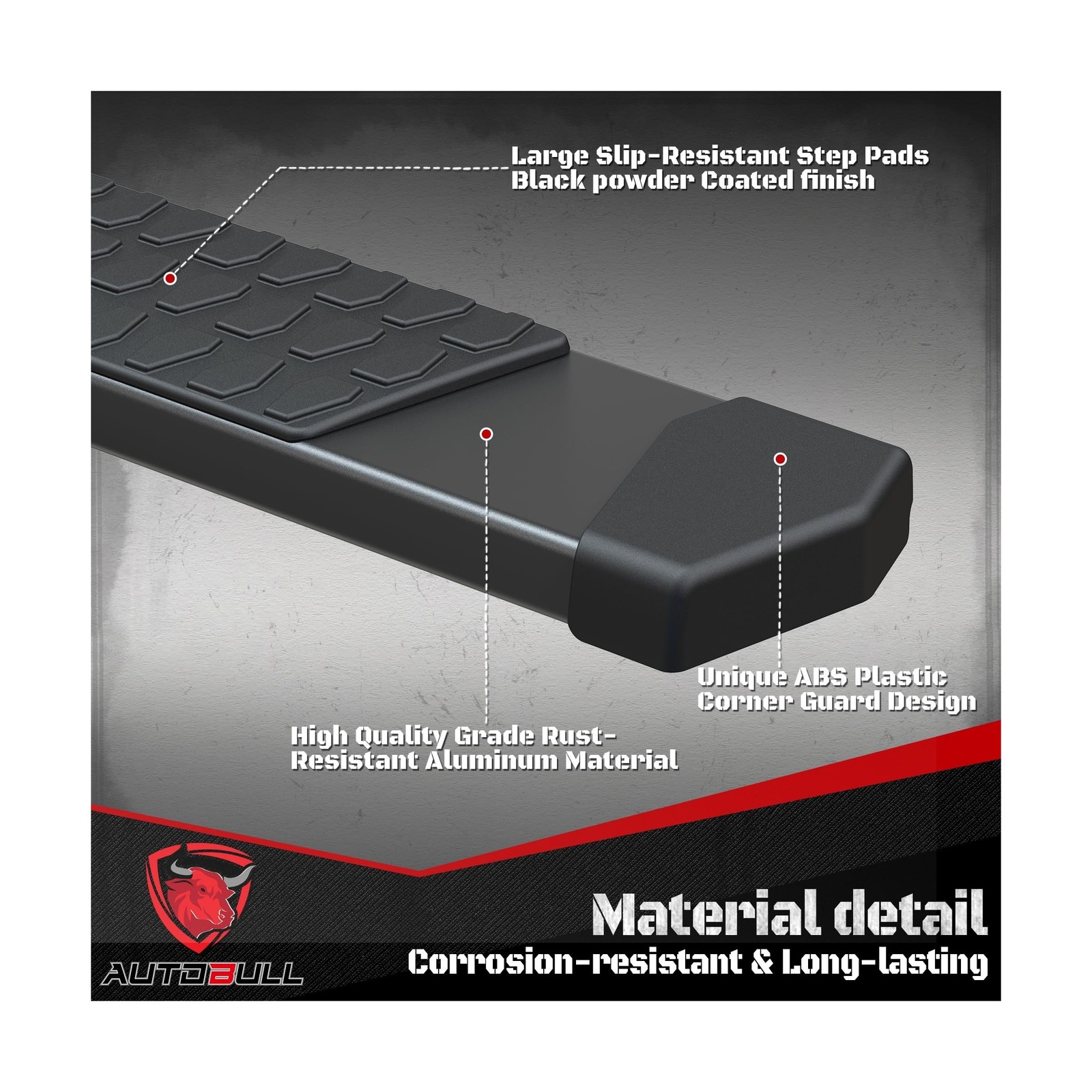 6 Inches Running Boards Side Steps Compatible with 2007-2021 Toyota Tundra Cr…