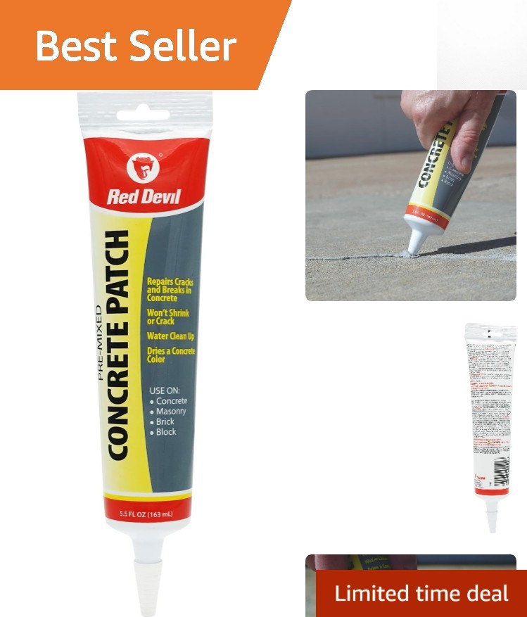 Pre-Mixed 5.5 Oz Gray Concrete Repair Patch for Permanent Indoor/Outdoor Fixes