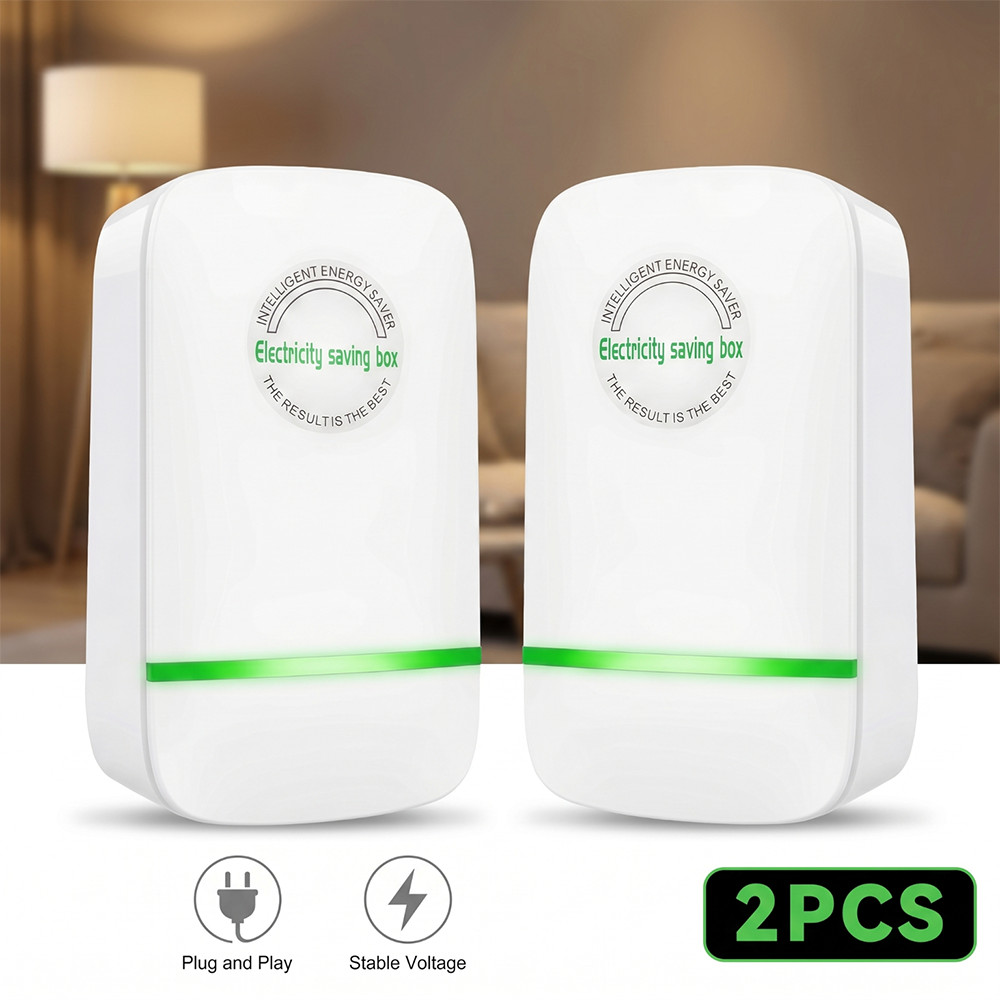 2pcs Pro Power Saver Energy Saver Household Power Saver Electricity Saving US