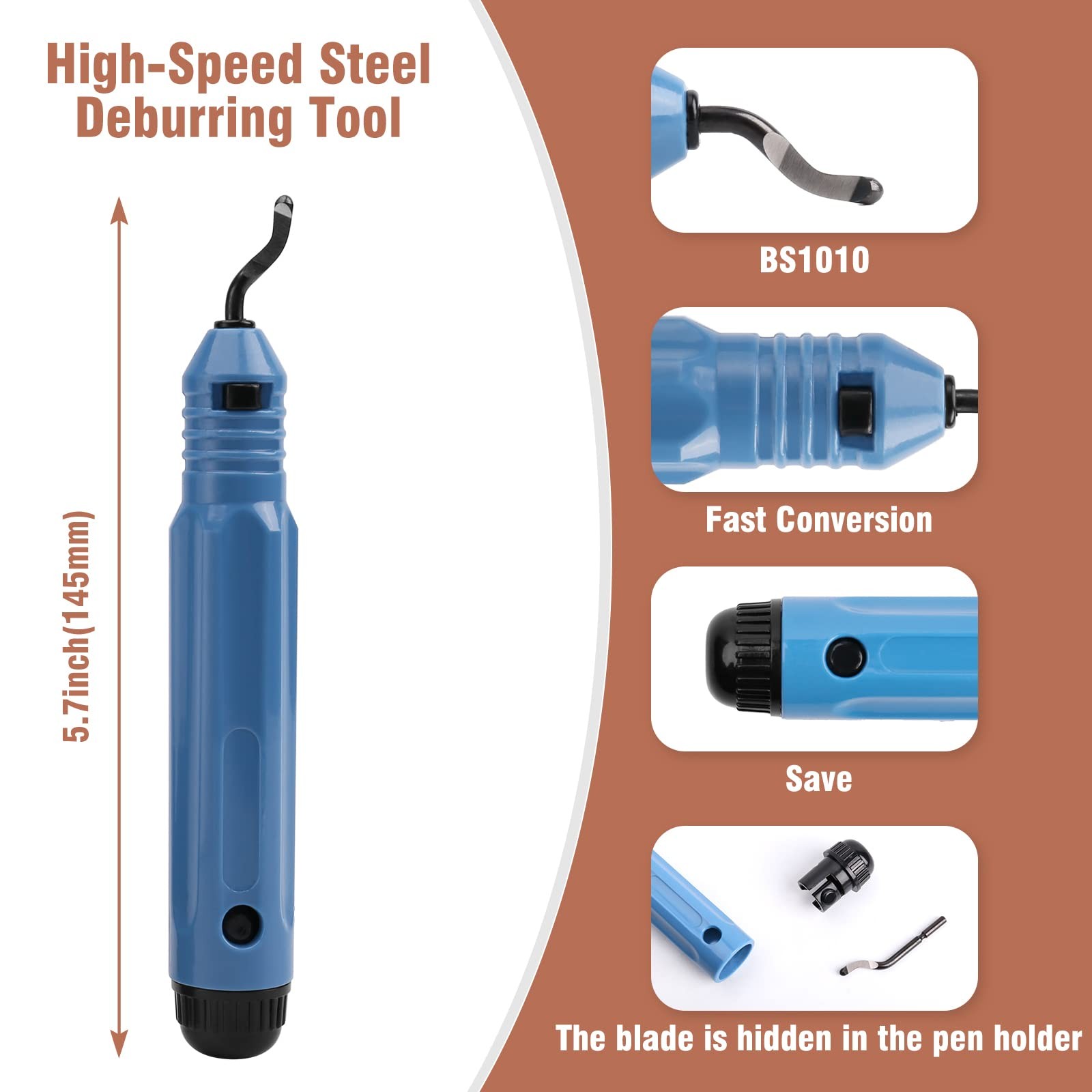 WADEO Copper Pipe Cutter Expander 8pc Black Blue