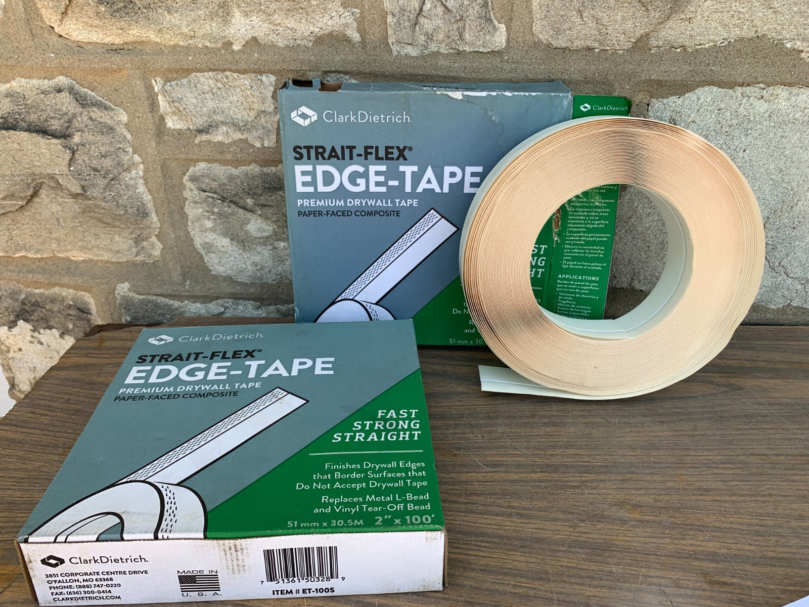 Two Pack Clark Dietrich Strat-Flex Edge Tape 2″X100′ Foot Paper Drywall Tape