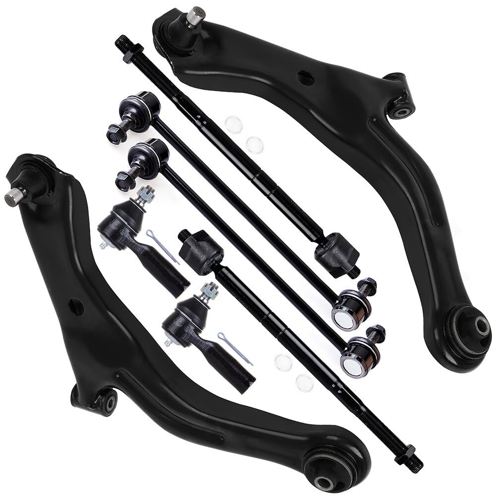 8pcs Front Suspension Kit Lower Control Arm Ball Joint Tie Rod End 2005-2009