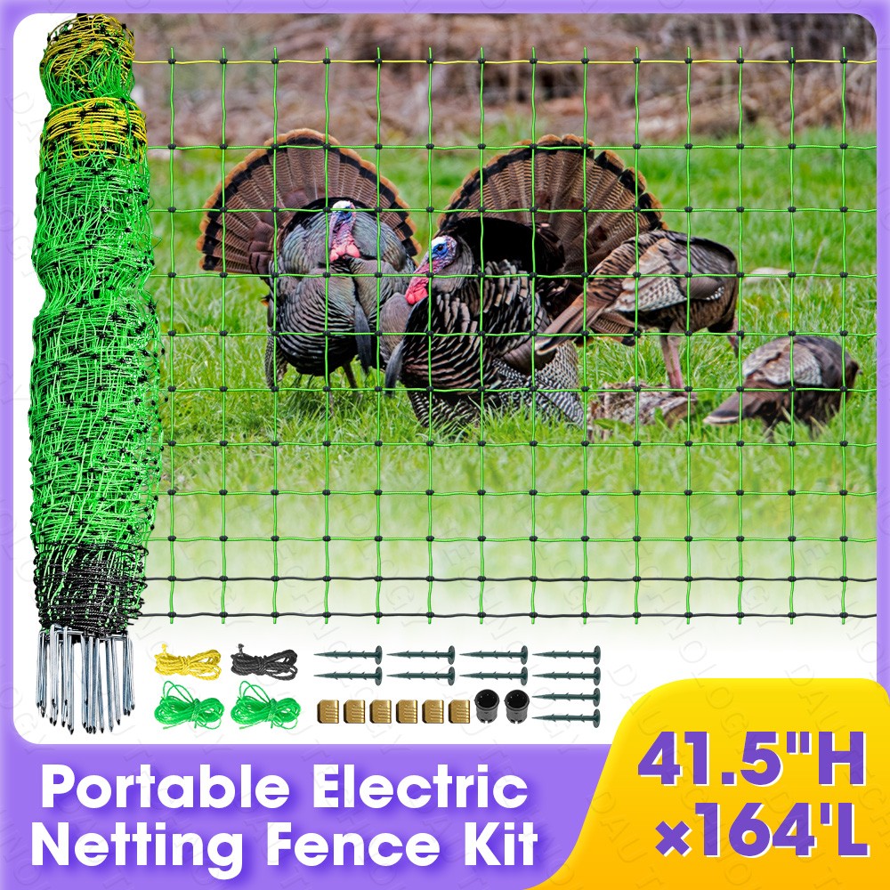41.5″H x 164’L Poultry Netting Electric Fence,Electric Fencing for Farms,Ranches