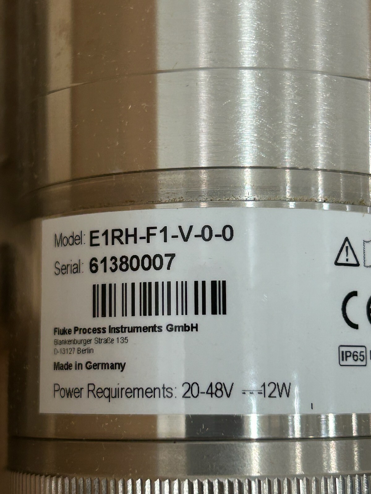 Fluke Pyrometer (P/N: E1RH-F1-V-0-0) 1000-3000 °C, 150:1, 24VDC