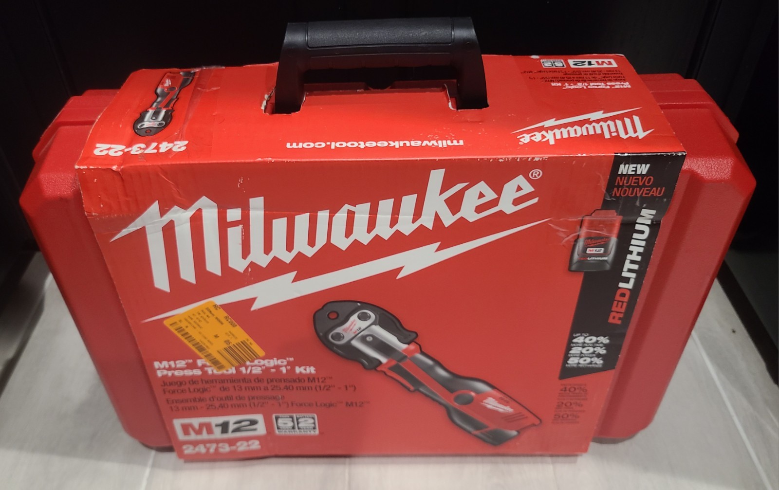 Milwaukee Tool 2473-22 M12 Force Logic Press Tool Kit W/Jaws. New