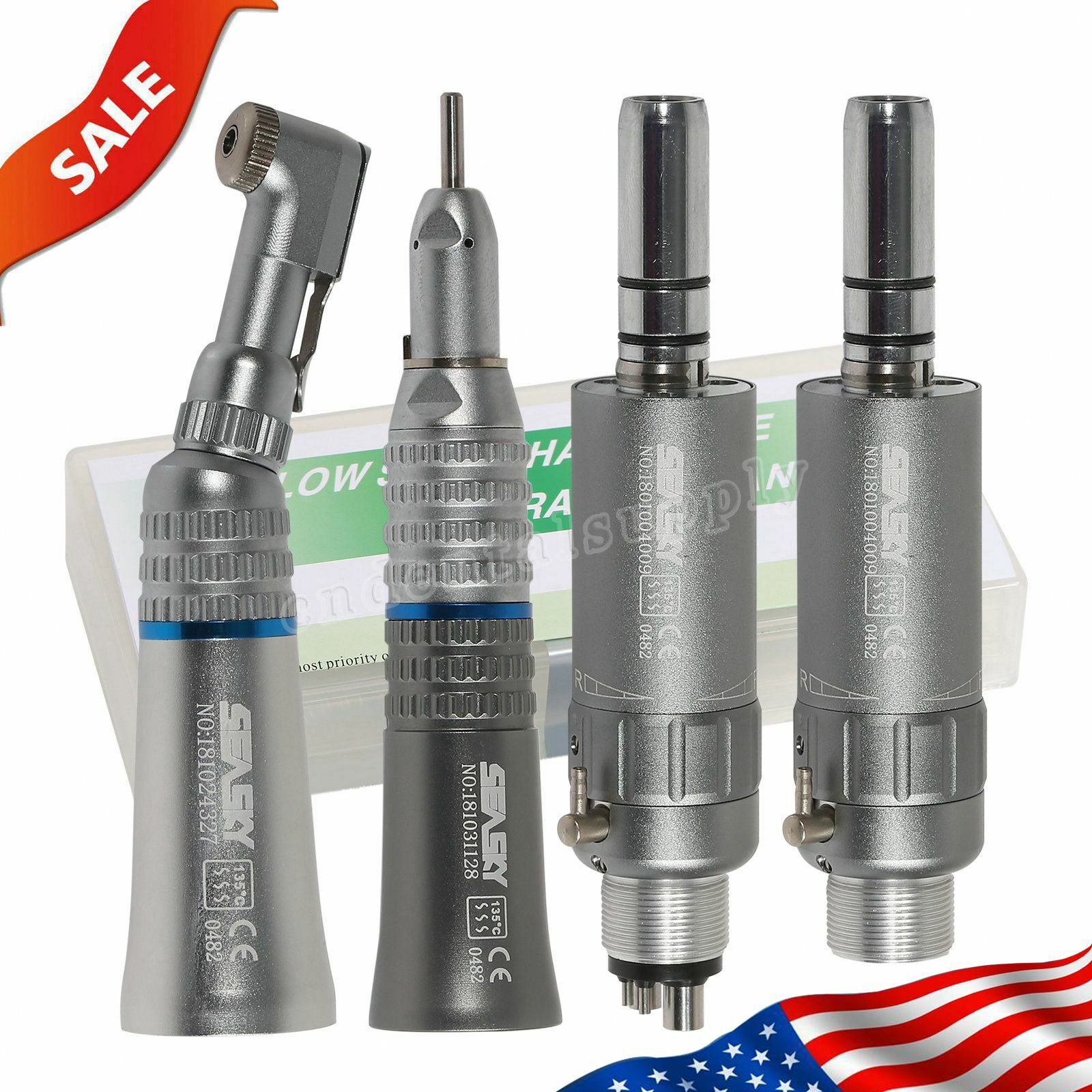 Dental Slow Speed Contra Angle Straight Handpiece Air Motor 2H/4H Micromotor imv