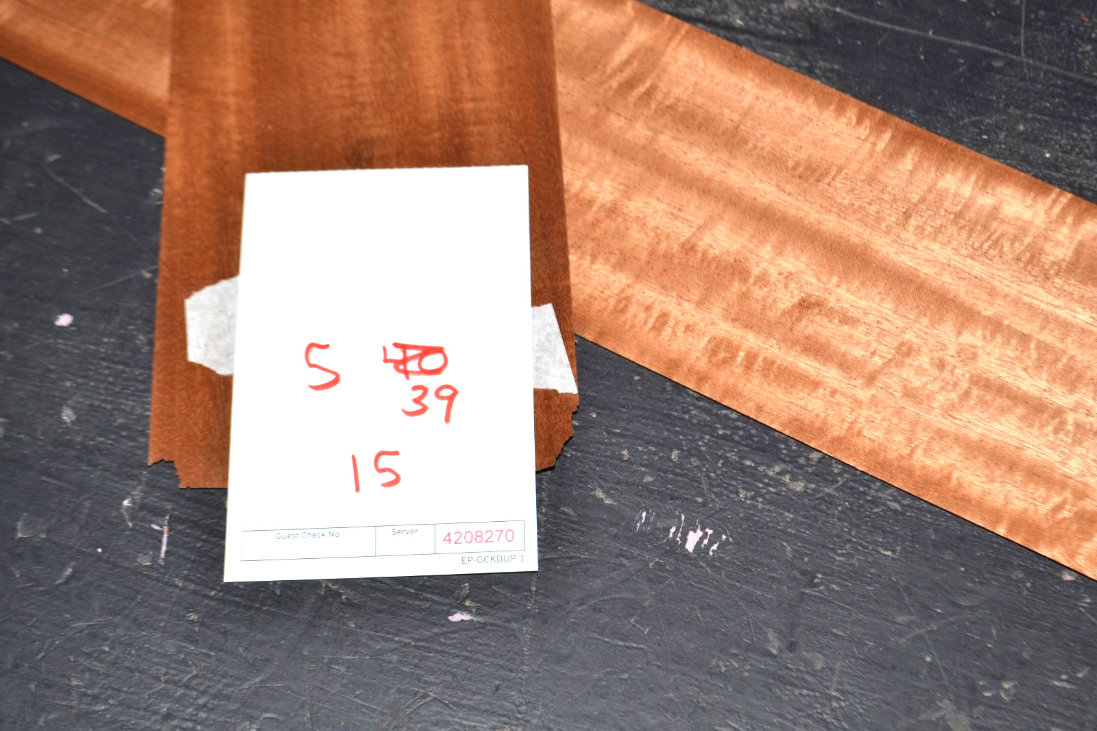 Mahogany Raw Wood Veneer Sheet 5 x 39 in 1/42nd 42082-70