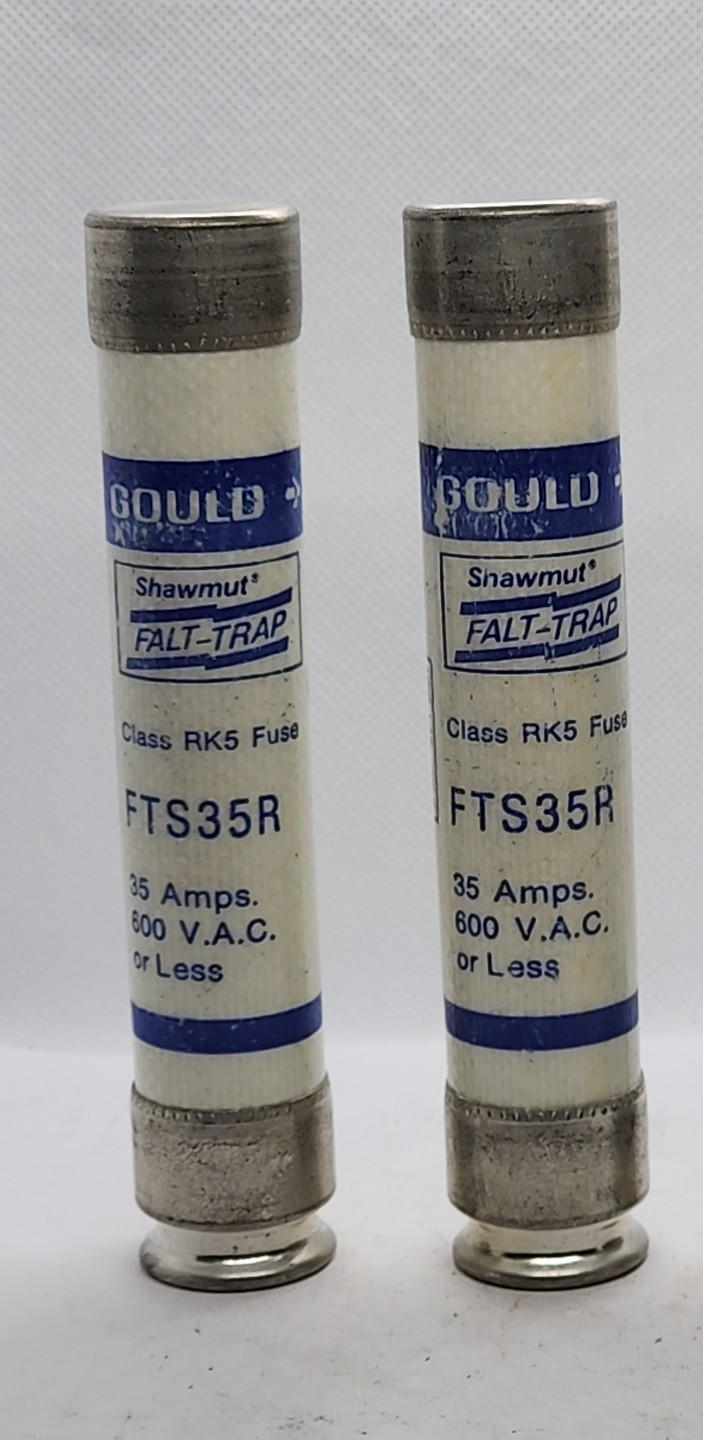 2x SHAWMUT GOULD FTS35R 600VAC 35A ONE TIME FUSE [2WS1-2]