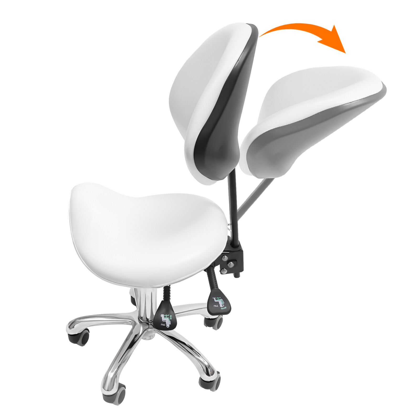 Saddle Stool Swivel Adjustable Saddle Stool Saddle Stool Chair 90kg/198.42lbs