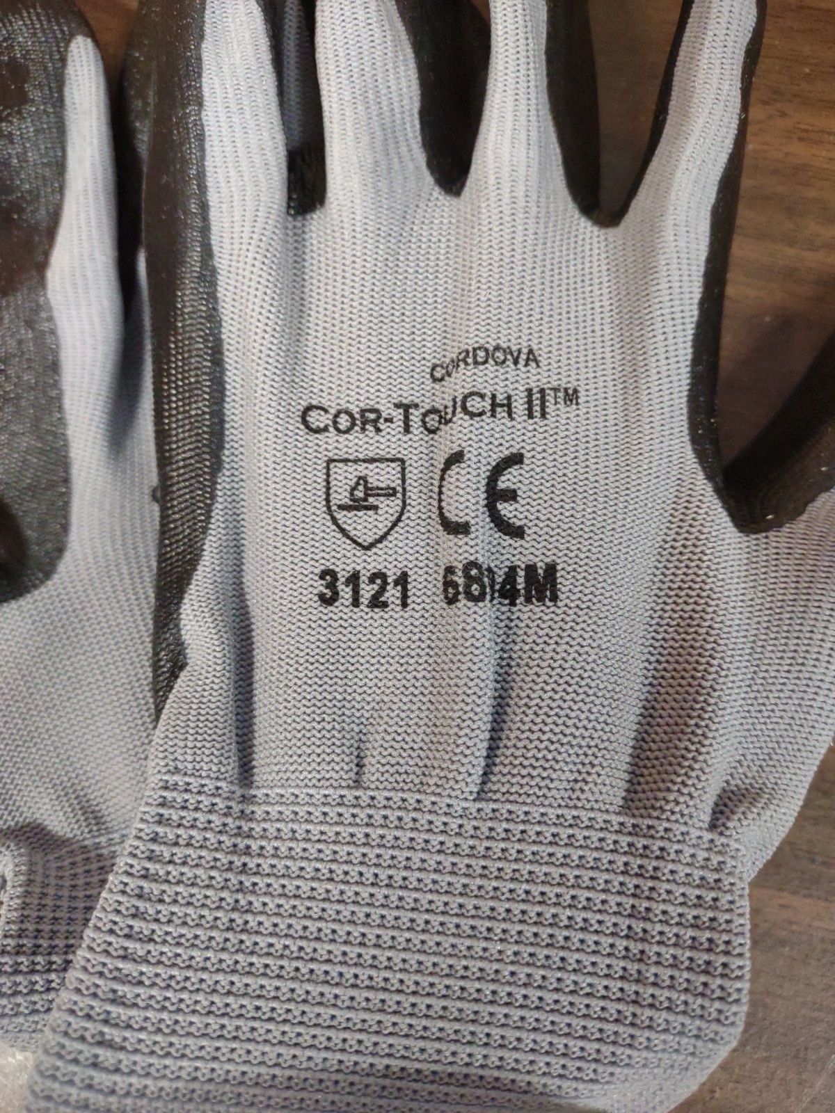 Cordova Cor-Touch II 13 Gauge Gloves Gray/Black Medium 6894 Lot Of 2 Pairs