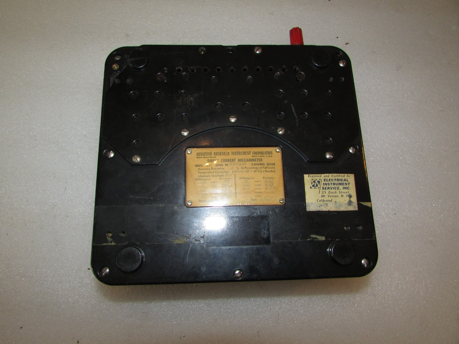 Vintage Singer Metrics Direct Current Milliammeter #935441