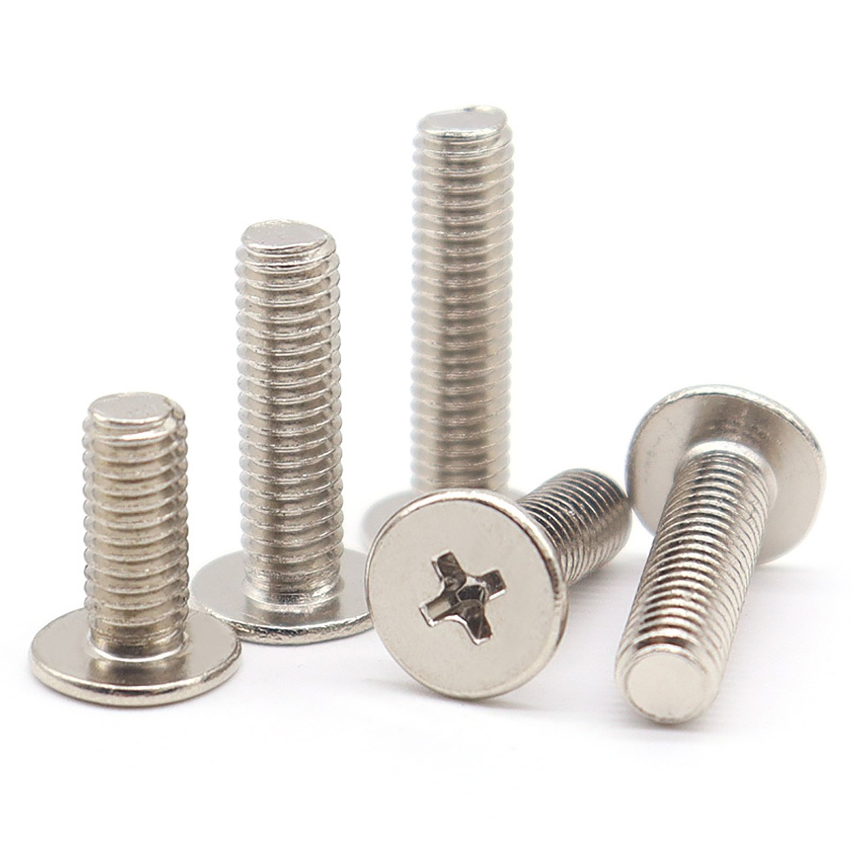 M1.2 – M6 Phillips Thin Wafer Flat Head Low profile Screws Nickel-Plated Steel