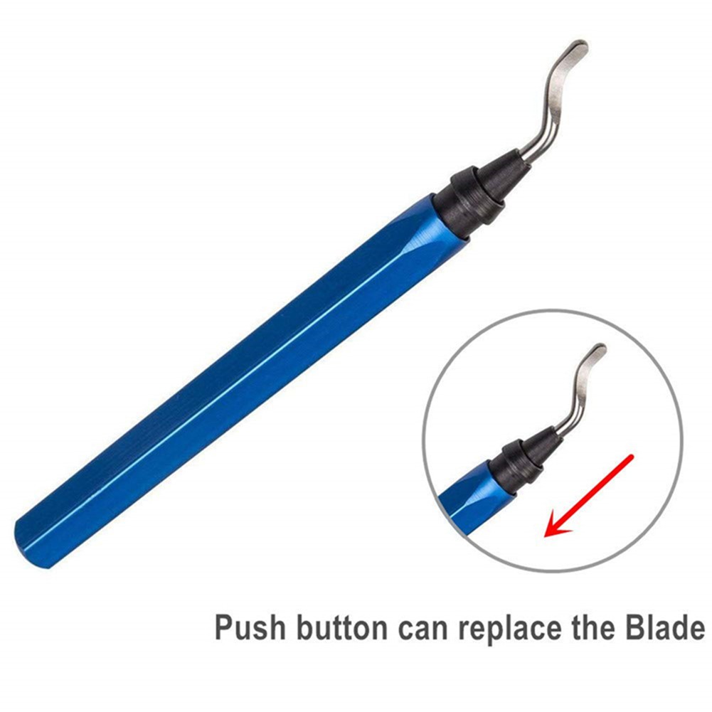 Aluminum Handle With 15 Steel Blades Metal Resin PVC Plastic Deburring Tool