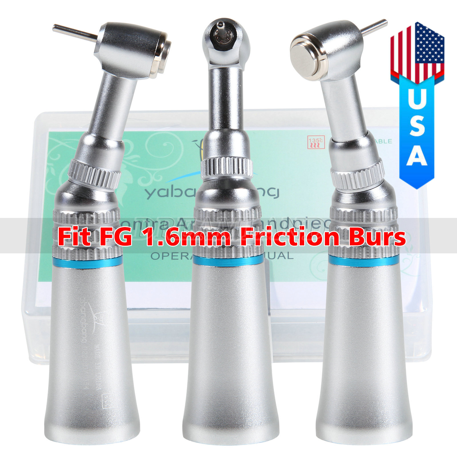 Dental Low Speed Handpiece Contra Angle 1.6mm NSK Style YAG UISA