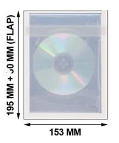 100 DVD Disc Cases 14mm Resealable Plastic Bags Wrap Sleeves Nintendo GameCube