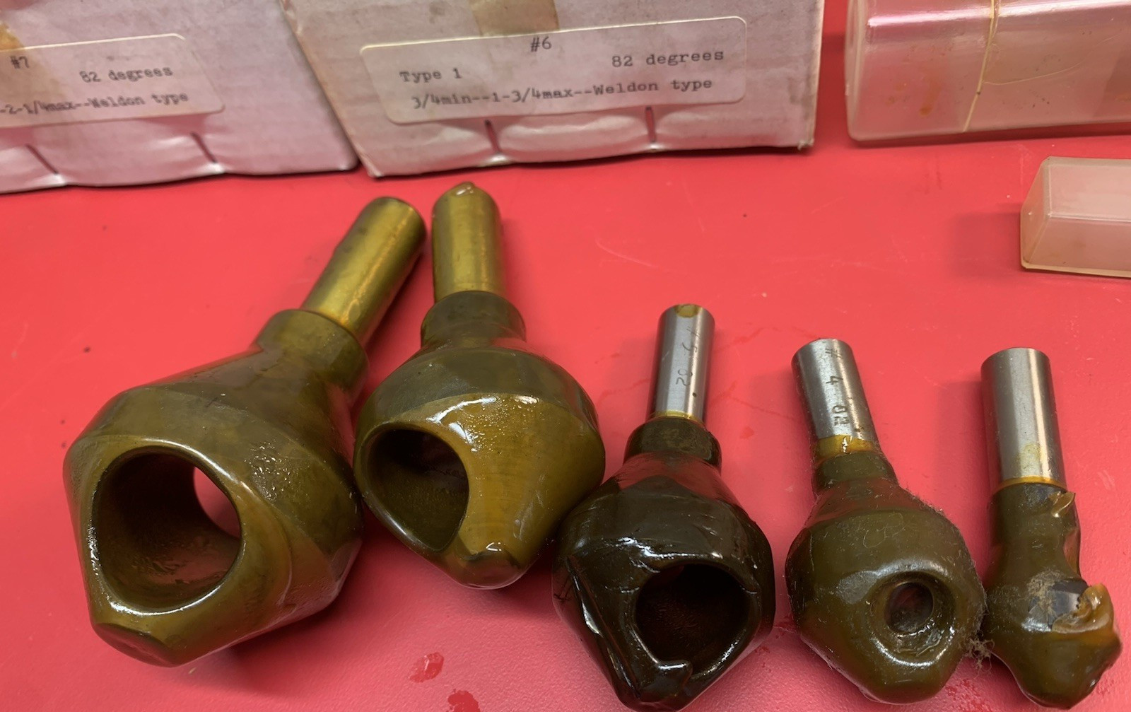Machinist Tools: #0 To #7 ACCU-CUT-TOOLS Weldon Type Countersinks 82º (NOS)