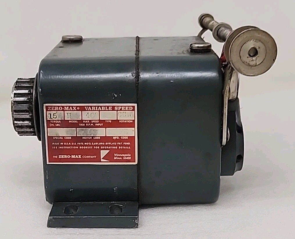 Zero-Max H CCW 15in-lbs 0-400 RPM Variable Speed Reducer 3/8″ Shafts