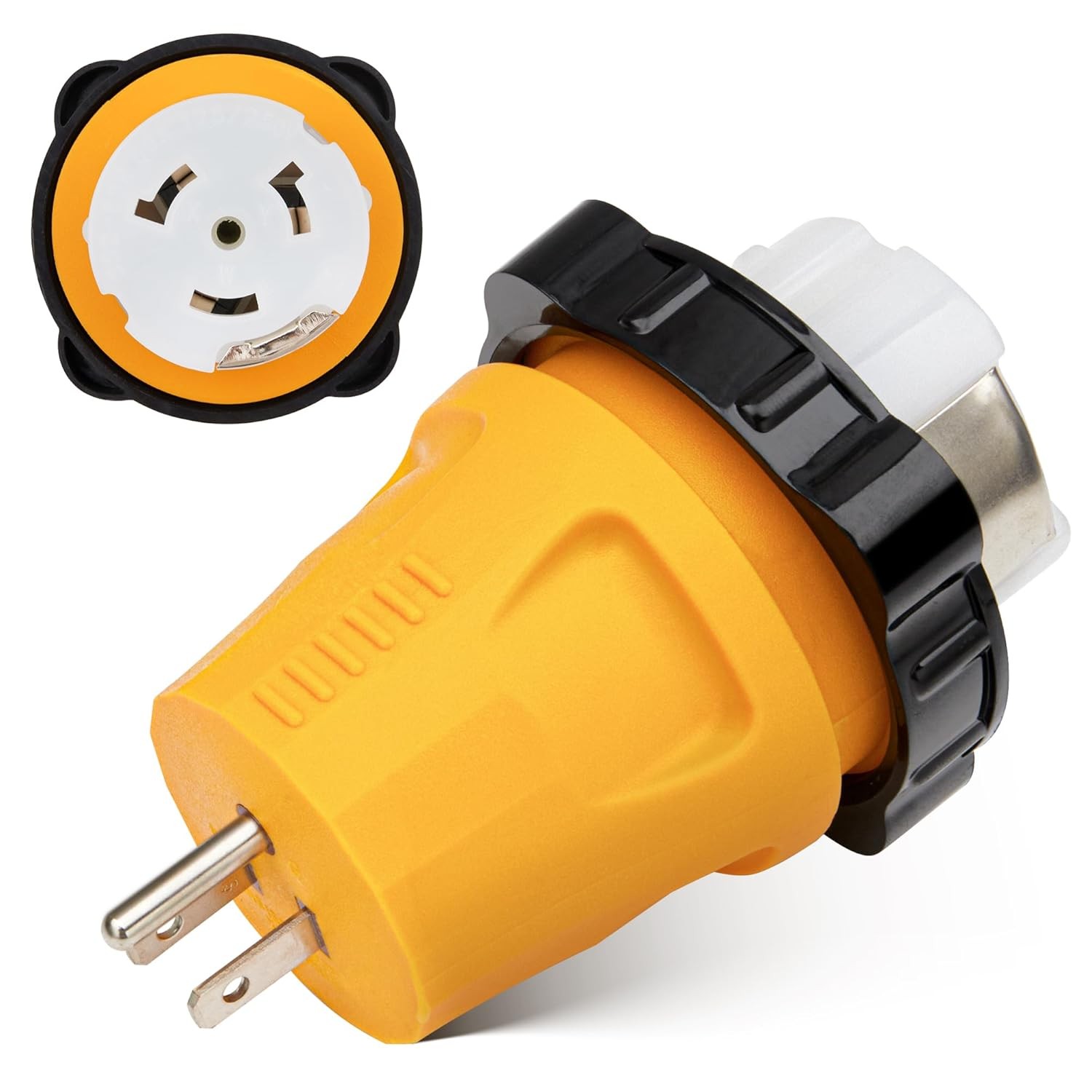 MECMO 50 Amp to 15 Amp 110V RV Marine Adapter Plug, NEMA 5-15P to NEMA SS2-50R T