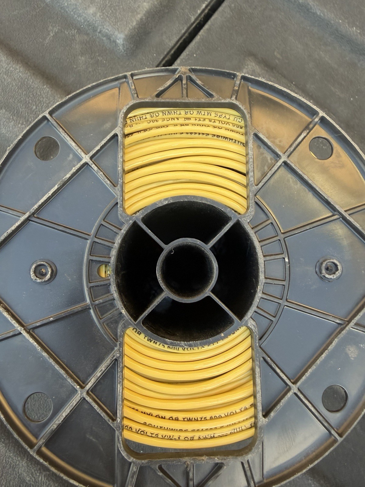 12 AWG Stranded Copper THHN Wire, Yellow, PVC/Nylon, 500 ft, 22969001