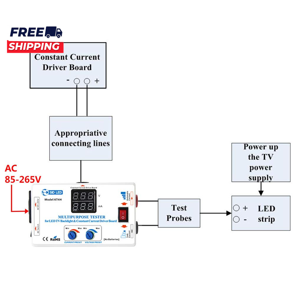 Multipurpose Tester for LED TV Backlight and Constant Current Driver Board Used