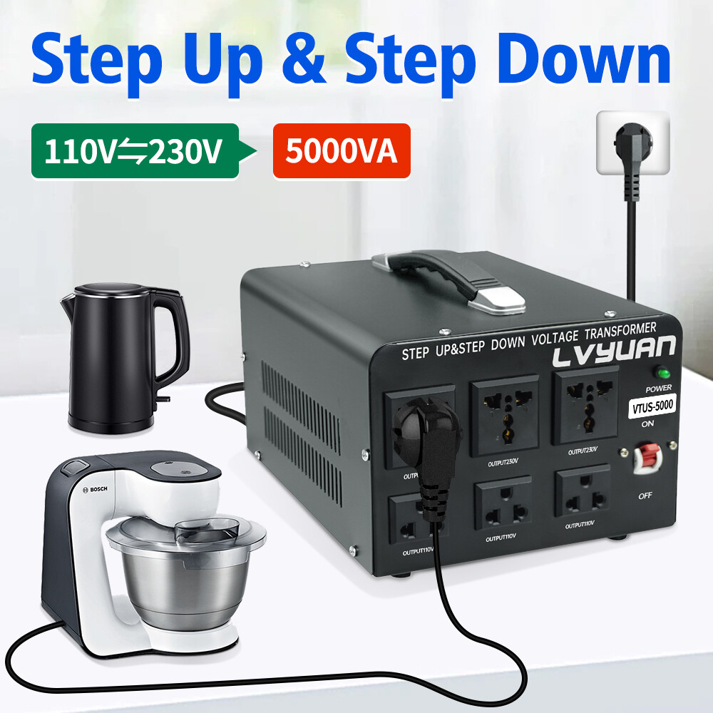 5000W Voltage Transformer Converter Step Up & Down 110V to 220V & 220V to 110V