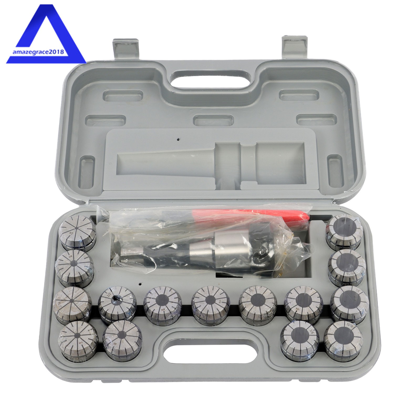 15 Pcs 1-/8» – 1» Collet Set R8 ER40 Shank Chuck Holder for Milling Machine