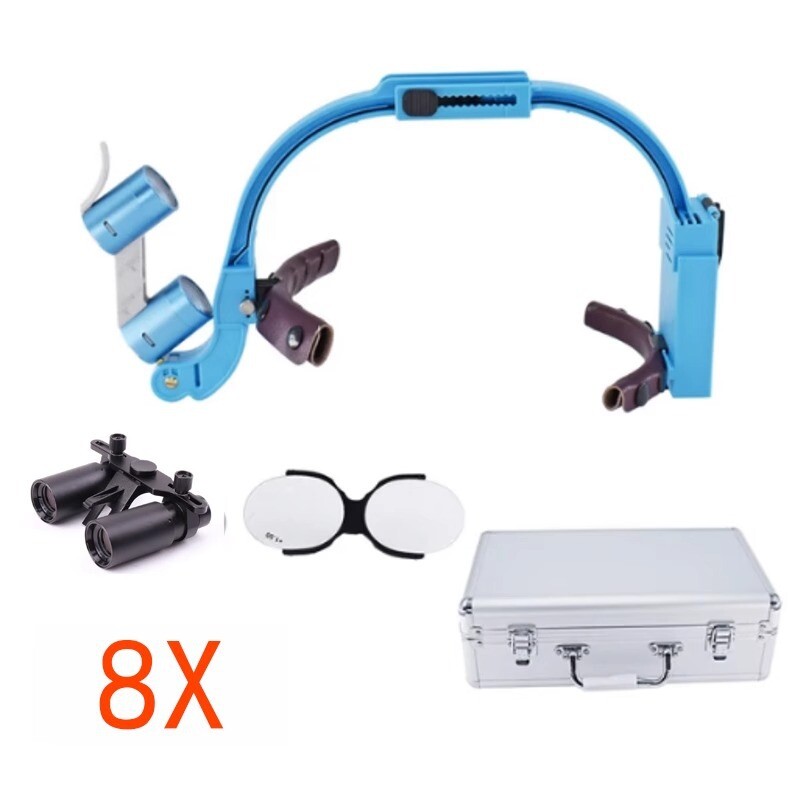 Dental Nosal Throat Ear ENT Headlight Loupes 2.5x-8x Magnification
