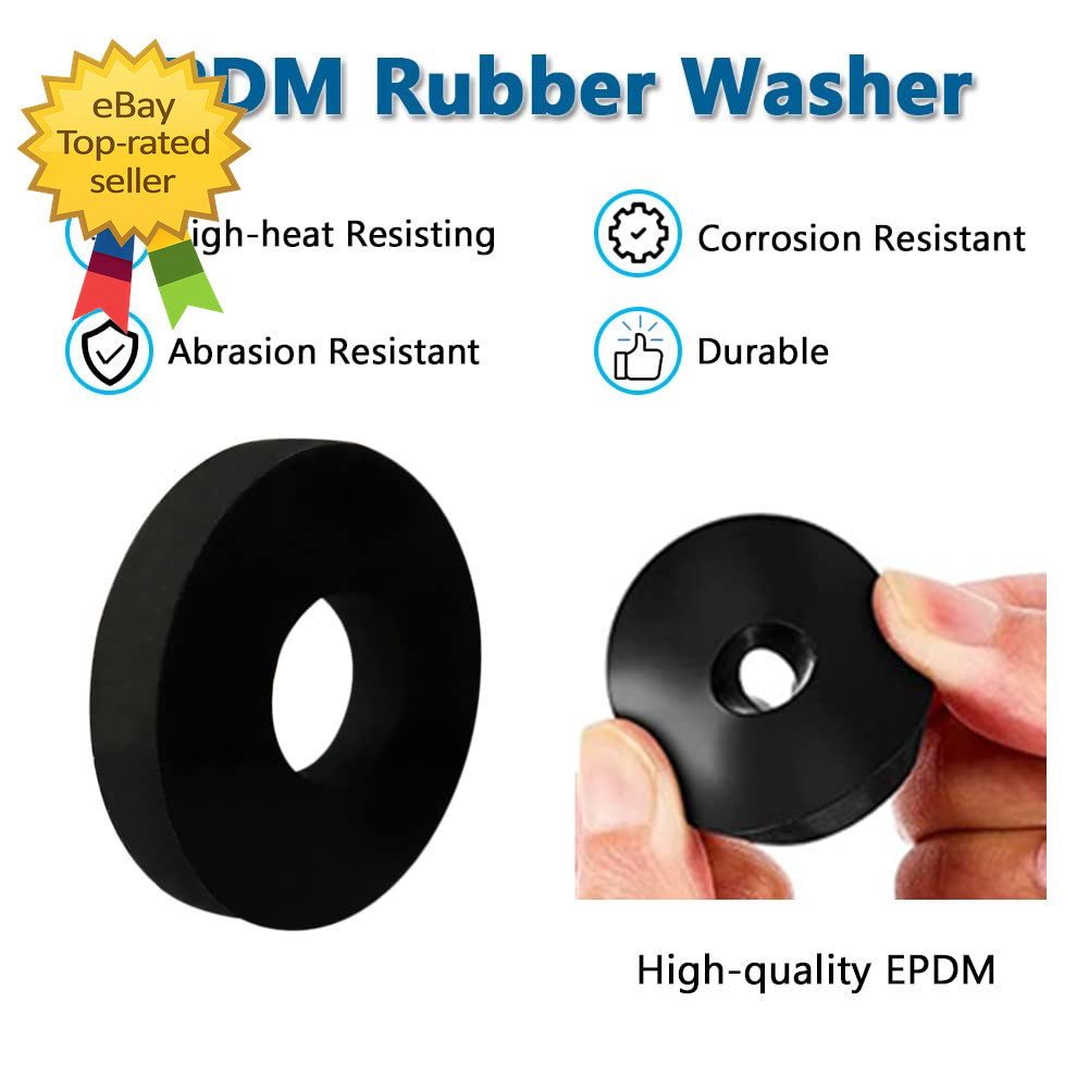 Heavy Duty Rubber Washers (25 Pcs) Abrasion Resistant 1 OD X 1/4 ID