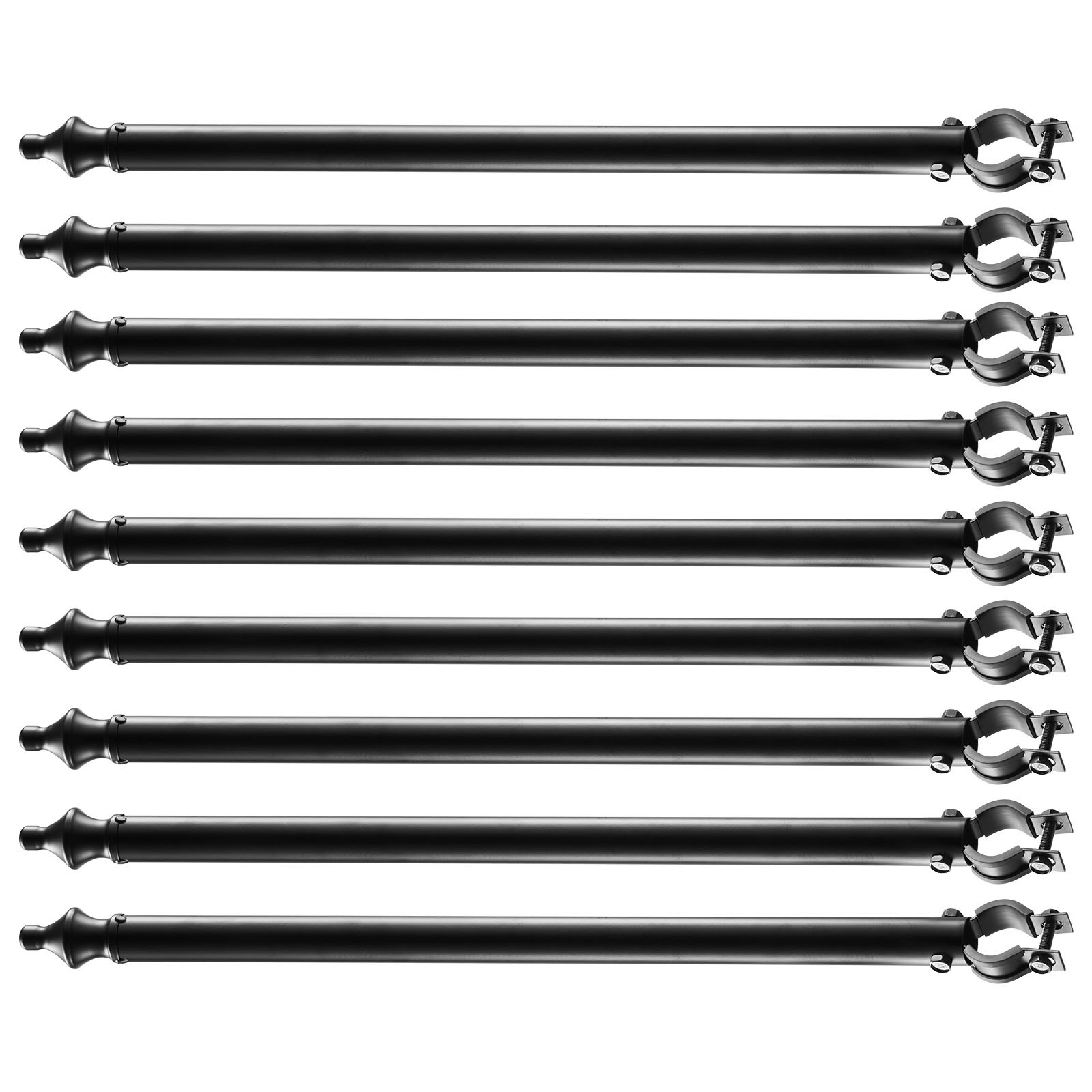 9Pack 27.4 in Galvanized Steel Chain Link Fence Extender for 1.3″-1.5″ Top Rail