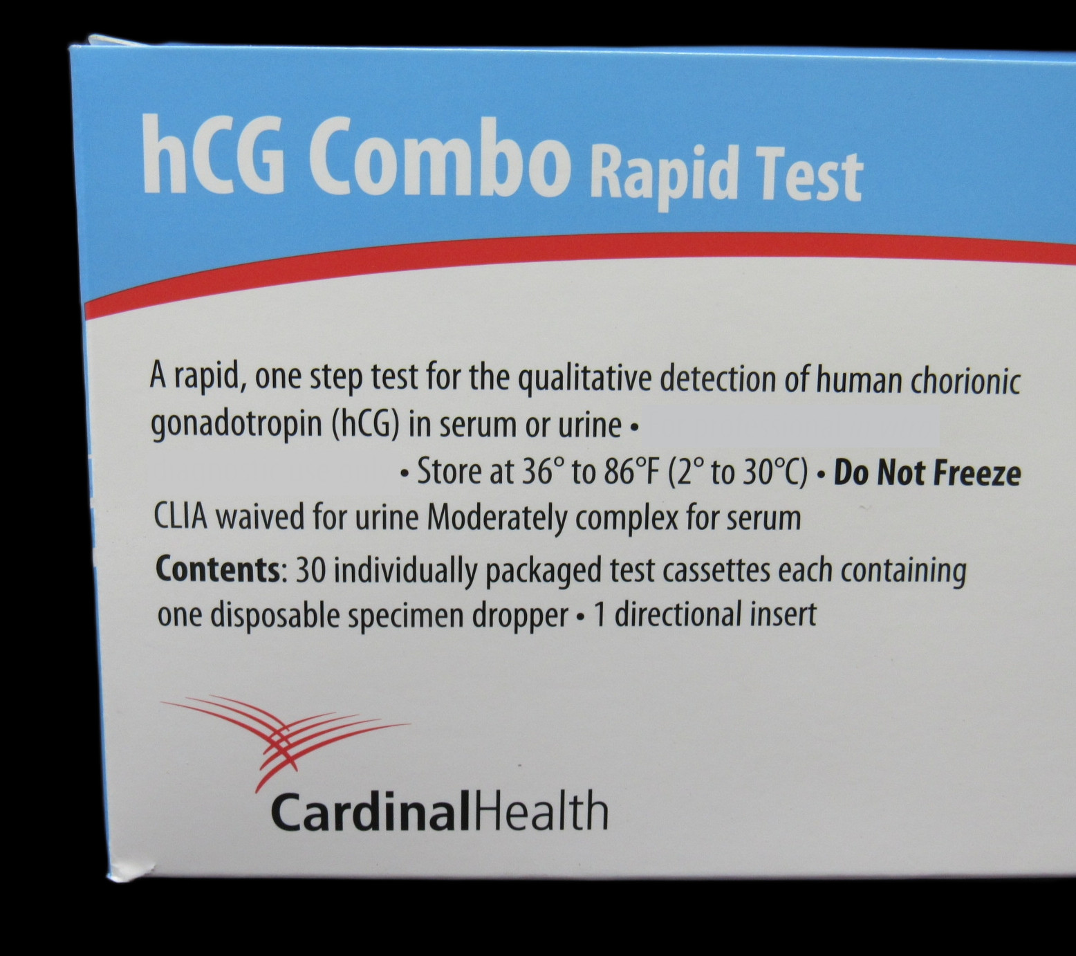 NEW 30-PACK Cardinal hCG Rapid Pregnancy Test Combo Urine Serum Cassette EXP ’26