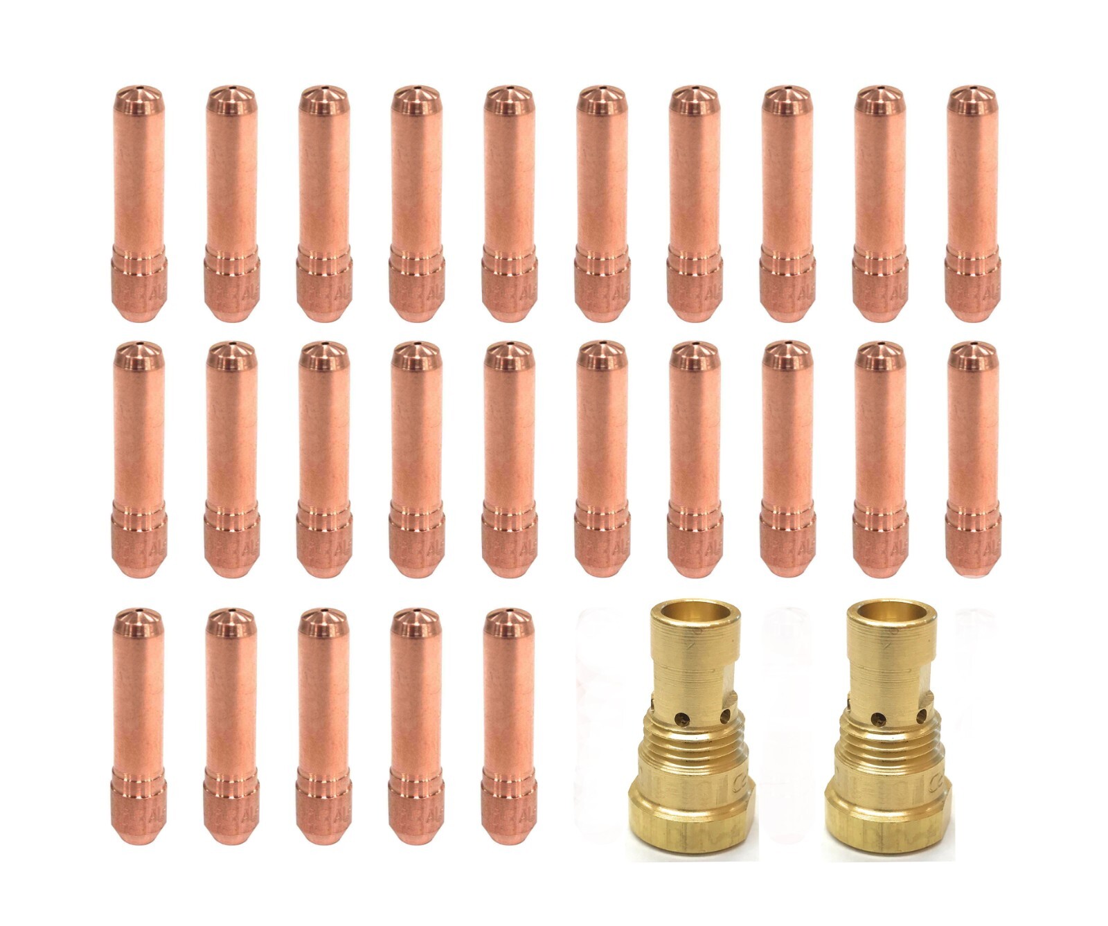 25-PK Contact Tips + 2-PK DS-1 Diffuser for Bernard Centerfire Small Nozzle