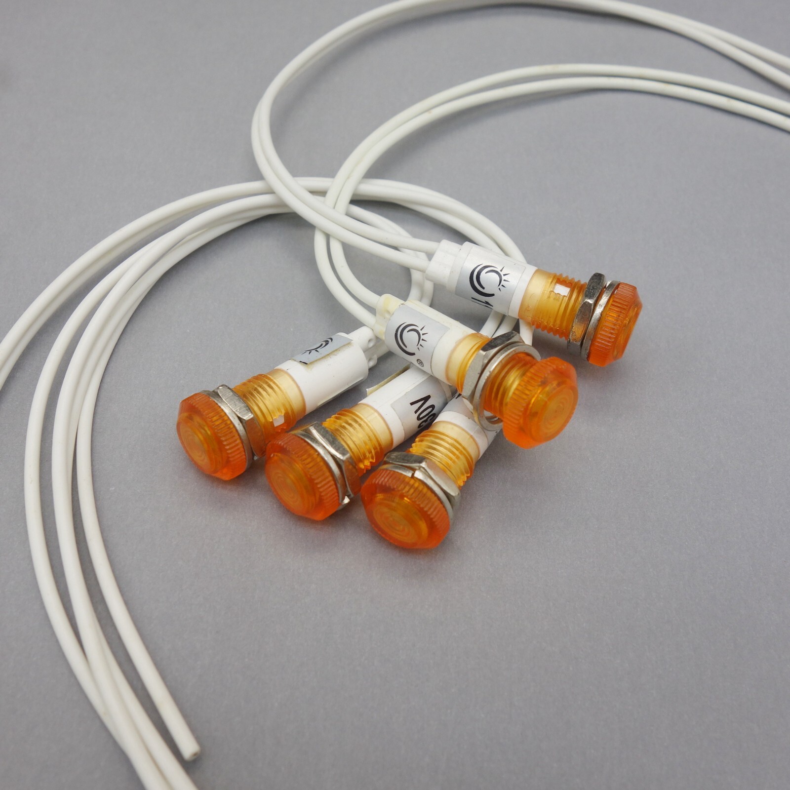 10Pcs 120V AC 10mm YELLOW Amber Panel Mounting LED Indication Signal Pilot Light