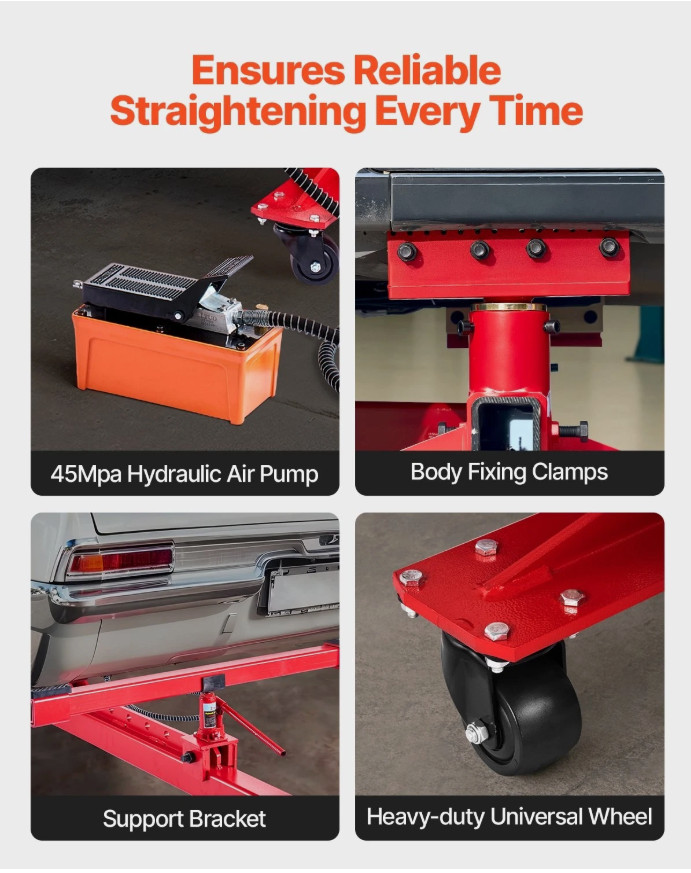 Auto Body Frame Puller Straightener 6T Car Frame Machine 3T Airbag Jack