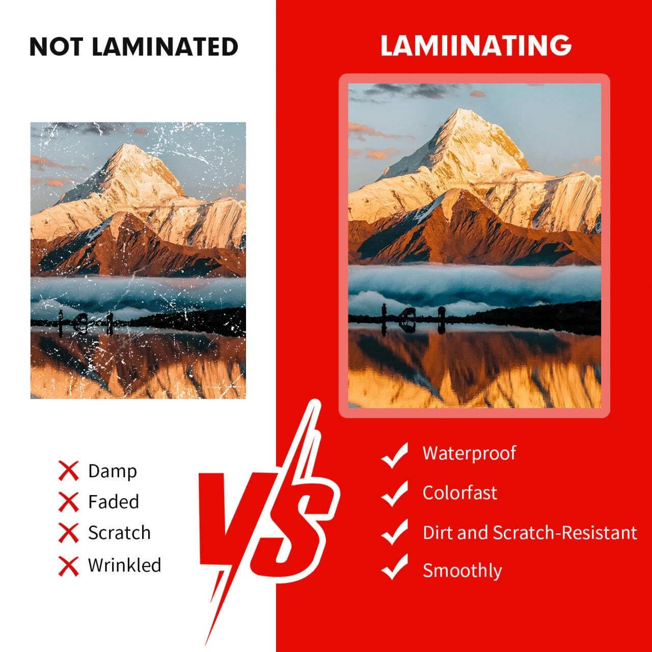 Best RAZCC Laminating Sheets, 500 Pack Clear Thermal Plastic Paper Laminator 9 x