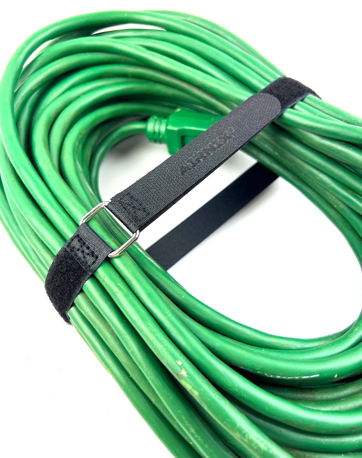 AIRNIX Hook and Loop Reusable Nylon Cinch Straps, Securing Cable Straps, Black