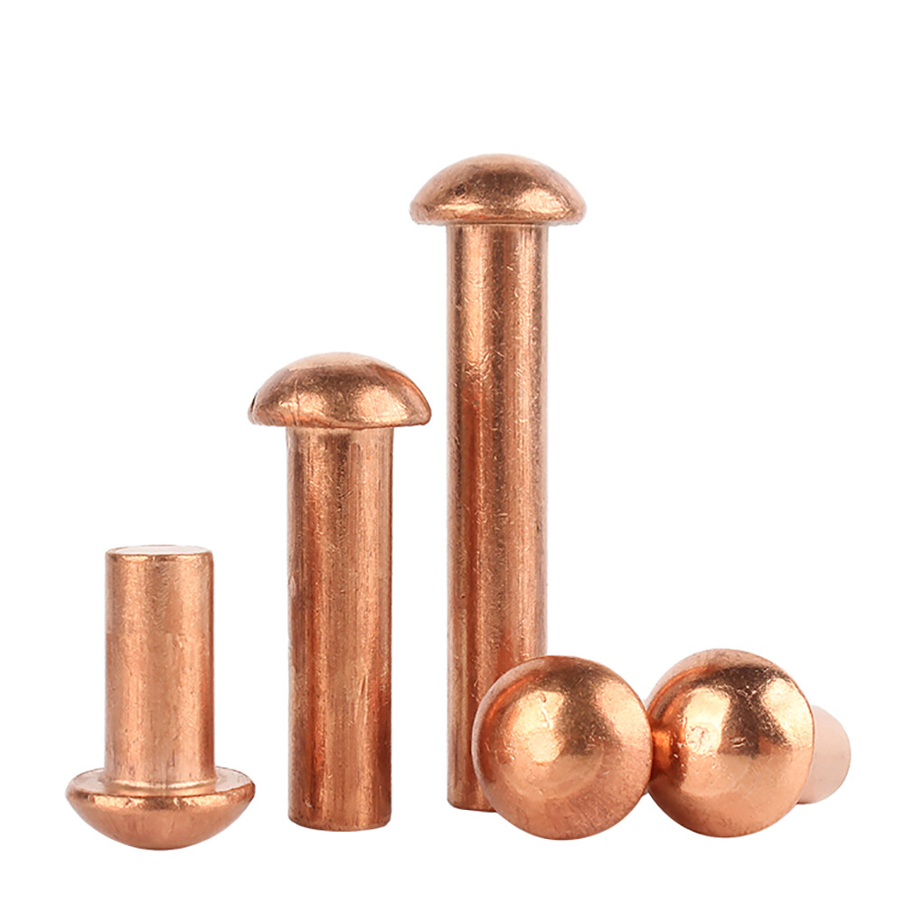 M1.5 M2 M2.5 M3 M4-M8 Solid Copper Round Pan Head Rivets Nut Hammer Rivet DIN660