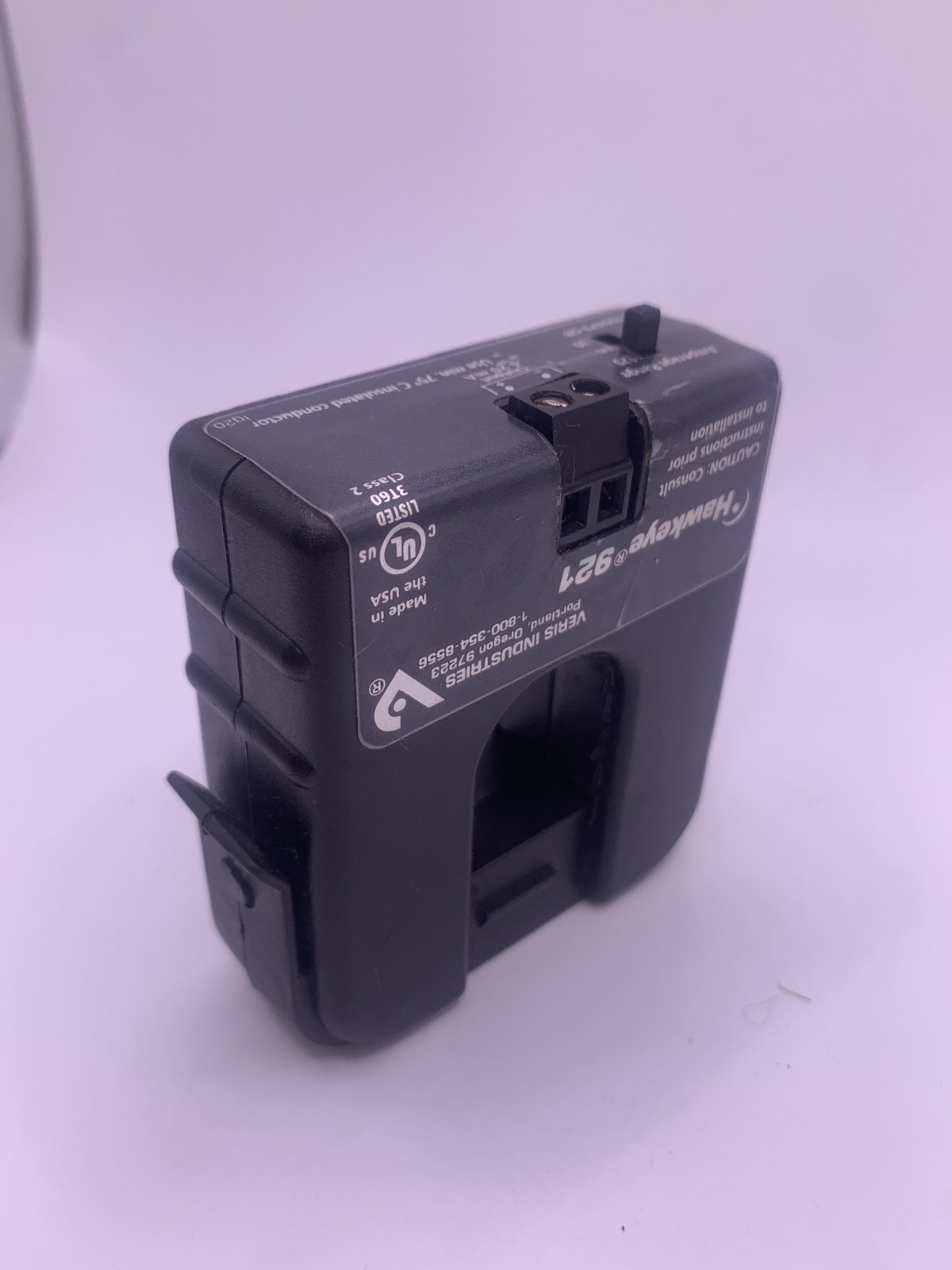 Veris Hawkeye H921 Split-Core Current Transducer, 4-20mA, 30-60-120A, USED